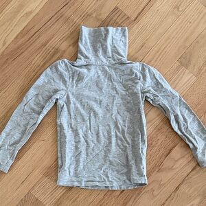 Jacadi Paris Light Gray Long-Sleeve cotton Turtleneck sz 6 years